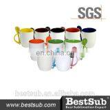 JS Coatings Sublimation Mugs 11oz Color Sublimation Spoon Mug B11S