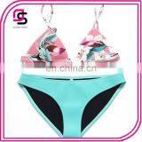 Women Neoprene Printing Swimwear Cover up Sexy Girls Bikini Wholesale thumbnail-2