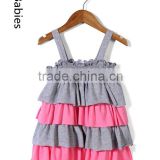 Girls boutique clothing summer 2016 baby singlet neck midi dress                        
                                                                                Supplier's Choice