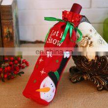 2020 Snowman Party Ornament Champagne Red Wine Bottle Covers Bag for Christmas Decor Home Navidad thumbnail-5