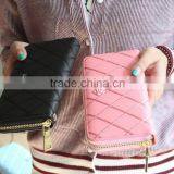 Flower PiNK and Black Multicolor Handbag Purse Wallet Caretera Para Dama Carteira Pu Leather Multifunction thumbnail-1
