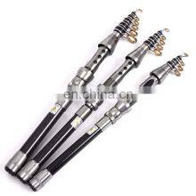 1.5m 1.8m 2.1m 2.4m Mini Carbon Spinning Rod All Aluminum Alloy Handle And Reel Anti-Winding Telescopic Fishing Rod