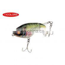 New 17g 75mm Artificial Bait Fishing Lures Whopper Plopper Topwater Popper Bass Pike Lure thumbnail-1
