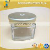 50ml Clear Square Glass Cream Jar With Lid thumbnail-1