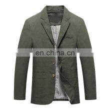 Zheng Wholesale Custom Men's New Casual 100% Cotton High Quality Large Size Small Suit Plus Size Men's Jackets thumbnail-2