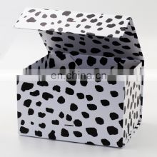 Custom printing dots stripe pattern folding box with large size package for gift clothing garment shoes packing box