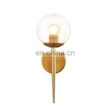 White Glass Ball Wall Lamp Modern Wall Mounted Light Antique Brass Wall Sconce Lighting for or Living Room Bathroom Bedroom Hall thumbnail-1