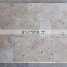 Premium Quality Wholesale Latte Silver Travertine Tumbled Tile Filled and Honed Made in Turkey CEM-T-18 thumbnail-5