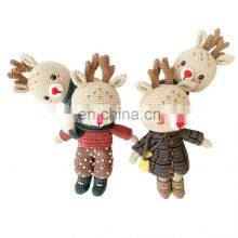 Handmade Amigurumi Reindeer Toy, Wooden Teether Ring, Crochet Reindeer Rattle Vietnam Supplier Cheap Wholesale thumbnail-2
