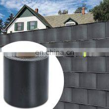 Anthracite Color Pvc Tarpaulin Privacy Stripe Screen Fence Strip Rolls thumbnail-3