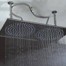 Shower Set Roud Rainfall Showerhead in 304 Stainless Steel LED Lighting Shower System thumbnail-1
