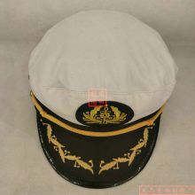 White navy captain cap custom sailor crew cap cap cap air show hat manufacturer