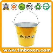3L/5L/8L Customized Heineken Galvanized Tin Ice Bucket With Double Sides Printing and Handle For Beer thumbnail-2