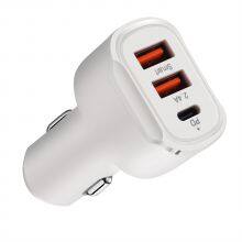 3A 3 Ports Car Charger Type C And USB Charger QC 3.0 With Qualcomm Quick Charge 3.0 Technology thumbnail-5