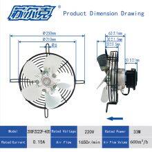 YWF 220V/380V 200mm Industrial AC Axial Fan Motor Vending Machines Axial Fan thumbnail-2