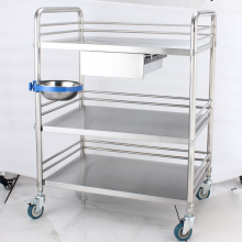 Hospital Stainless Steel Emergency Crash Cart Treatment Trolley for Patient thumbnail-1