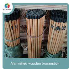 Varnished Eucalyptus Wood Broomstick With Dustpan and Brush Set for Household Cleaning