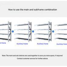 Modular Stainless Steel Storage Rack - Expandable Main/Sub Frame Design, Cost-Effective Space Solution for Office Archive & File Room thumbnail-2
