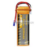High discharge rate rechargeable battery 2200mah 7.4V