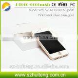Ultra Thin Portable Mobile Bank 6000mah Power Charger For IPhone6/6s