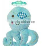 Plush Soothing Baby Toy Octopus With Pacifier/Stuffed Toy With Soothing Silicon Pacifier/Stuffed Toy 18cm Length for Babies thumbnail-1