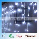 2*1M 104LEDs CE ROHS SAA Approved Large LED Holiday Time Christmas Outdoor Icicle Lights 220V/110V