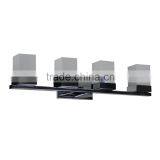 2016 New Product 4 Light Vanity Light(Lentille de Phare/Espejo de Luz) in Chrome Finish With White Suqare Glass thumbnail-1