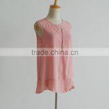 New Style Iron Beads Pink Ladies Georgette Tops Latest Chiffon Tops Quality Choice thumbnail-3