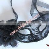 2016 Latest Selling Products Plastic Black Mask With Artificial Flower thumbnail-3