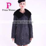 New Design Used Long Winter Women Coat With Medium Length Wool Fur