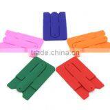 New Eco-friendly 3m Sticker Silicone Mobile Phone Card Holder With Stand thumbnail-2
