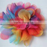 Pretty Baby Headbands Rainbow Scalloped Chiffon Flower, Fashion Wedding Hair Clip Accessories