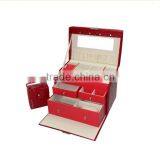 Wholesale Custom Black Large Folding Leather Jewelry Case thumbnail-6