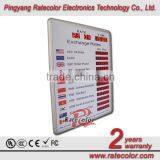 2015 Best Selling Currency Bank Exchange Rate Board CRD-1112