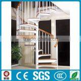 White Painting Steel Wood Used Spiral Staircase For Home and Shop thumbnail-1