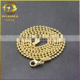 mens gold chain supplier PVD plating stainless steel ball chain necklace