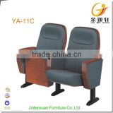Movie theare wood armrest lecture room chair
