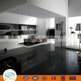 600*600*9.3mm Modern house design glossy dark black homogeneous polished porcelain floor tile