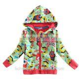 2-6Y (A3411) Nova kids two colors ready stock 100% cotton kids boys hoodies baby winter coats with zipper novakids wear winter