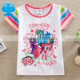 2-6y (G6122) my little pony t shirts cartoon beautiful pony printed kids tshirts children flages brand t shirts for baby girls