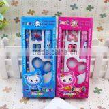 5 In 1 Kids School Pencil Eraser Sharpener Scissors Glue Stationary Set