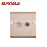 British Standard White Aluminum Panel TV Satellite and Tel Electrical Wall Socket thumbnail-5