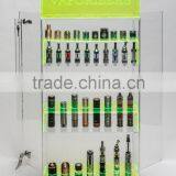 Beautiful Neon Sheet 3 Tiers Acrylic e Cigarette Display Stand Shenzhen Factory With Lock