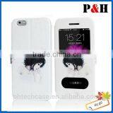 Hot Sales Factory Price OEM Colored Drawing Wallet Leather Case For Iphone 6,Flip Leather Case With Card Slot For Iphone 6 thumbnail-1