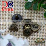 Metal Button Antique Brass Jeans Rivet With Custom Logo,Apparel Jeans Rivet Buttons for Jeans thumbnail-3