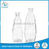 Classical Ribbed Clear Glass Vase thumbnail-1