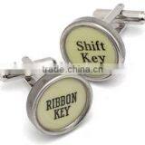 Black Typewriter Key Cufflinks