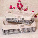 Set of 2 Maize Weaved Remote Storage Baskets thumbnail-1