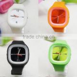 classical fashion square silicone jelly watch removable face