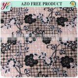 White and Black Chemical Embroidery Fabric Wholesale thumbnail-1